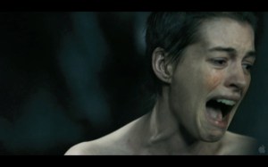 Just another day on the set of Les Miserables for Anne Hathaway.