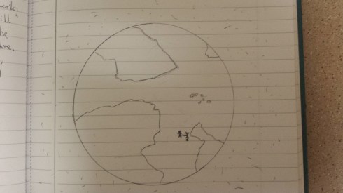 Gravity from the perspective of a Notebook Doodle.