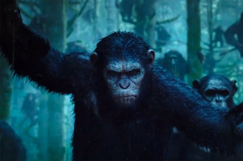 Andy Serkis looks less than pleased as Caesar in Dawn of the Planet of the Apes. (image: moviepilot.com)